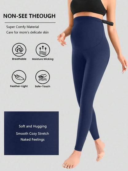 Women's Maternity Workout Leggings - Over Belly Active Yoga Pants