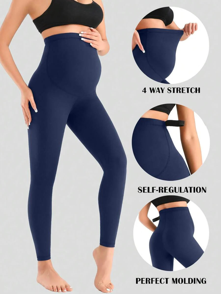 Women’s Maternity Leggings Over the Belly – Full Length Yoga & Workout Pants
