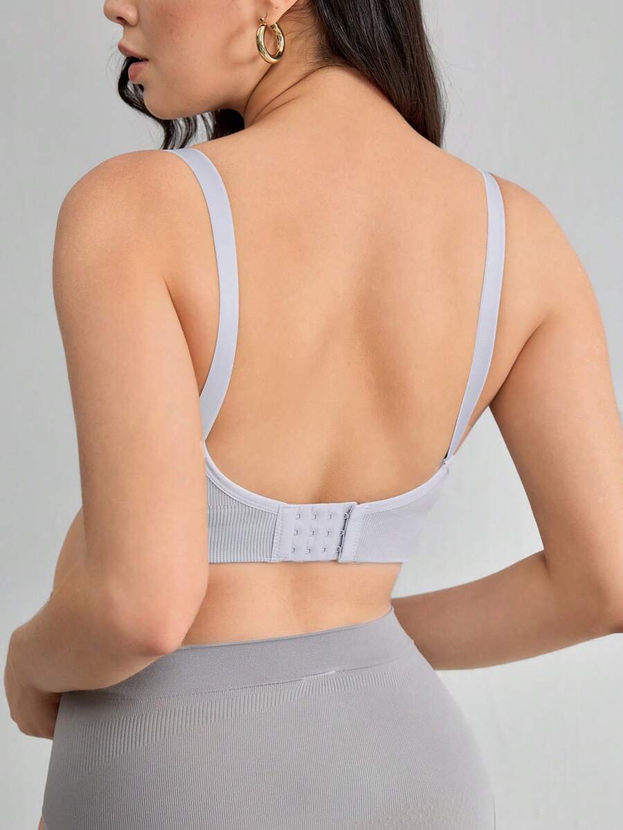 Maternity Seamless Nursing Bra - Solid Color Adjustable Straps Breathable Wireless Breastfeeding