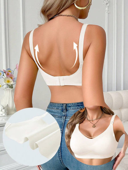 Maternity Seamless Nursing Bra Women Solid Color Wireless Breastfeeding Comfortable Support Bra