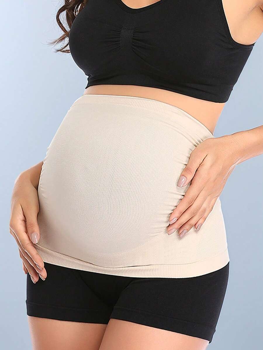Plus Size Seamless Maternity Belly Band - Breathable Abdominal Support Belt for Pregnancy Yoga & Daily Activewear