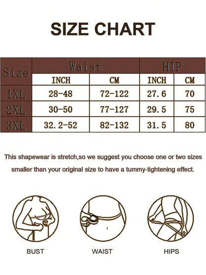 Plus Size Seamless High Waist Front Closure Shaping Panties - Flatten Abdomen Lift Buttocks Slimming