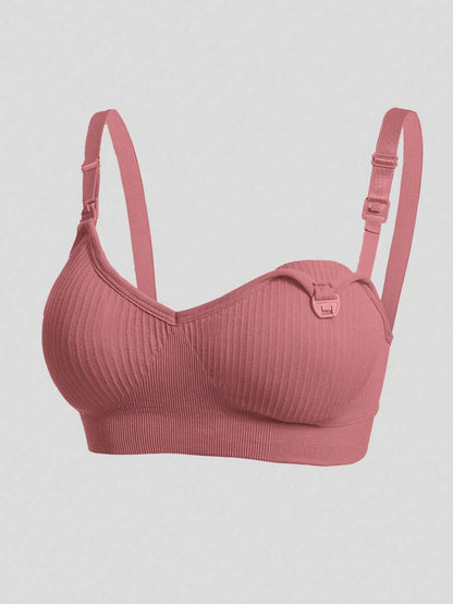 4PCS Maternity Nursing Bras Set Women Sexy Front Clip Comfortable Breastfeeding Lingerie Support Bra
