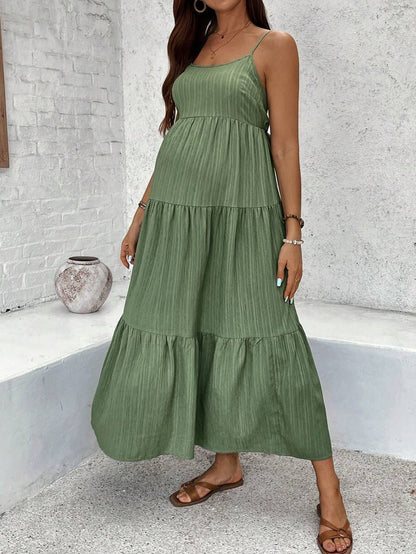 Maternity Sleeveless Solid Color Dress, Fashionable For Summer Woman S Summer Clothes  Maternity Dress  Vacation
