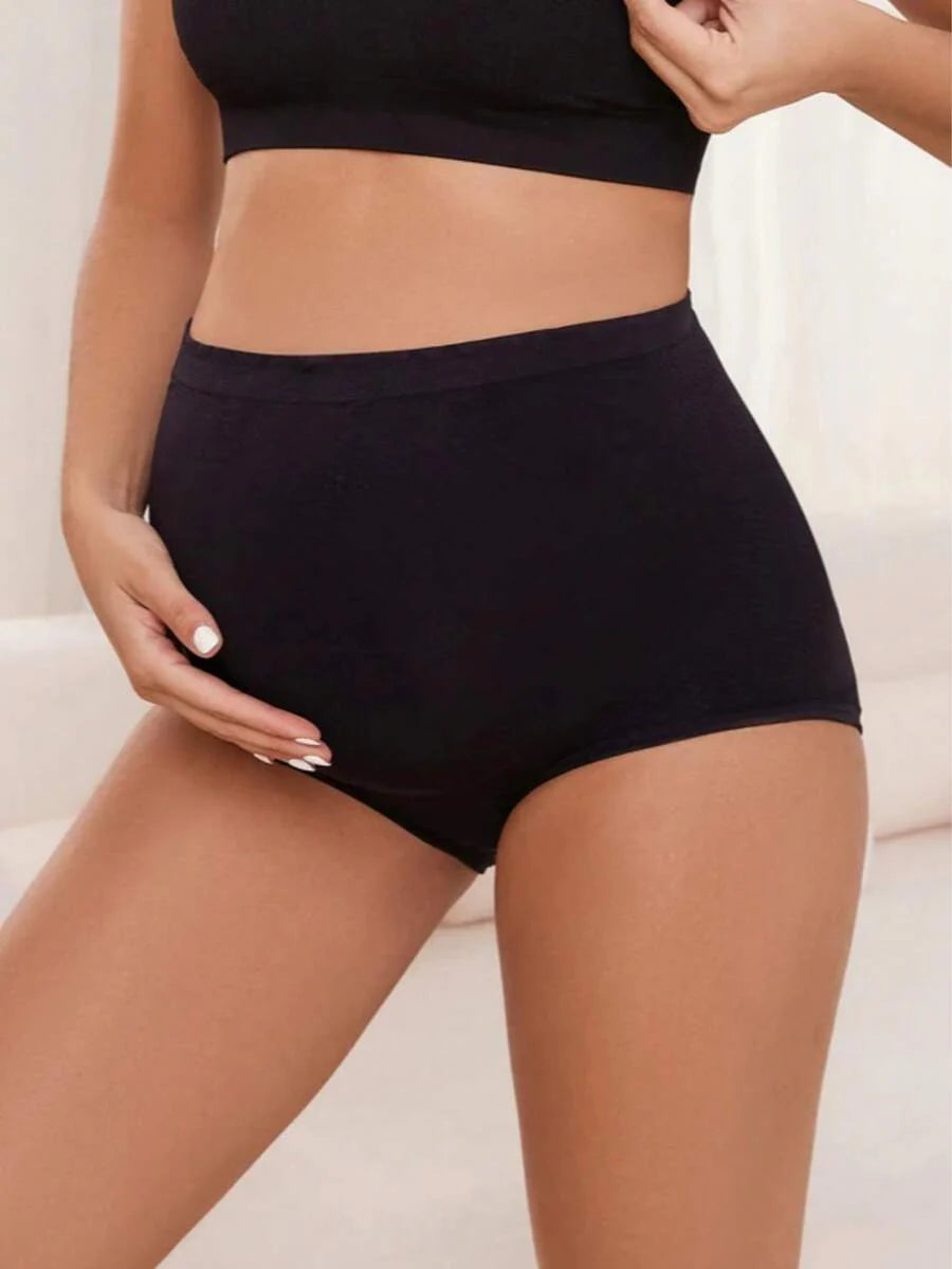 Maternity Underwear 5 Pack - Breathable High Waist Seamless Tight Fit Soft Briefs, Pregnancy