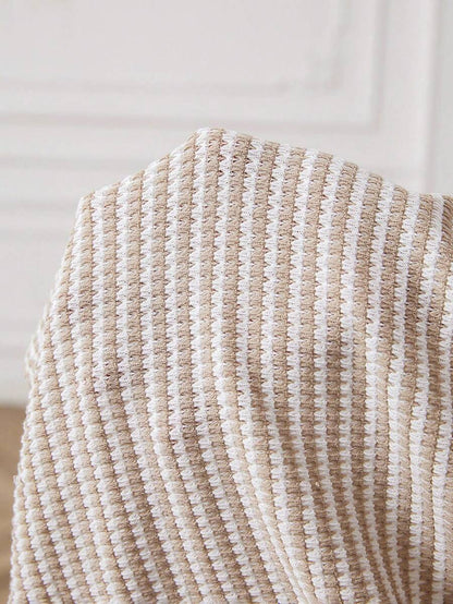 Maternity V-Neck Single-Breasted Striped Tank Top Slim Fit Baby Blue Knitted Sleeveless Shirt for Casual Street Style
