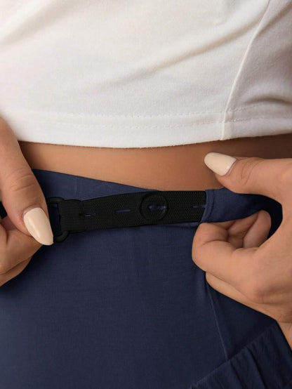 Maternity Belly Support Straight Leg Pants - Drawstring, Ultra High Waist, Apricot
