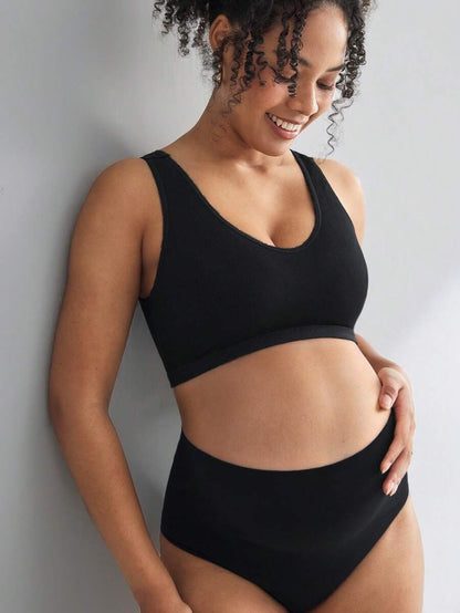 Maternity Solid Color Wide Strap Camisole Vest Women Ruffle Elastic Comfortable Nursing Sleepwear Top