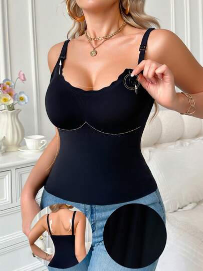 Maternity Solid Color Nursing Camisole Top Seamless