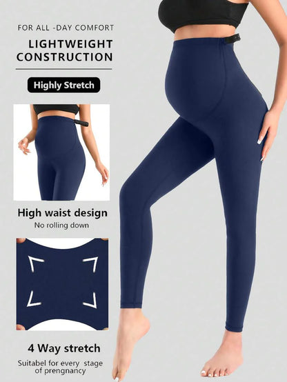 Women's Maternity Workout Leggings - Over Belly Active Yoga Pants