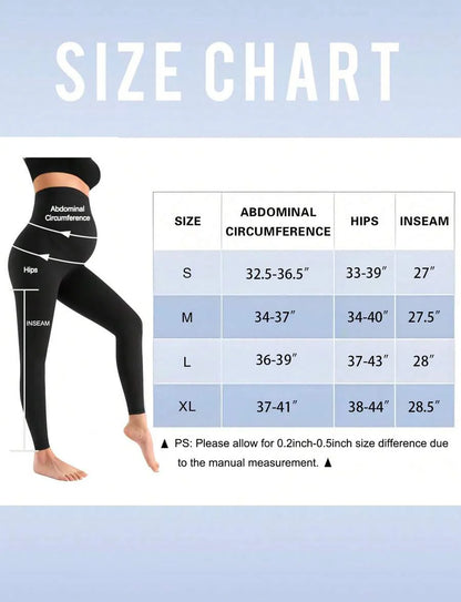 2-Pack Women's Maternity Leggings - Over Belly Workout & Yoga Pants