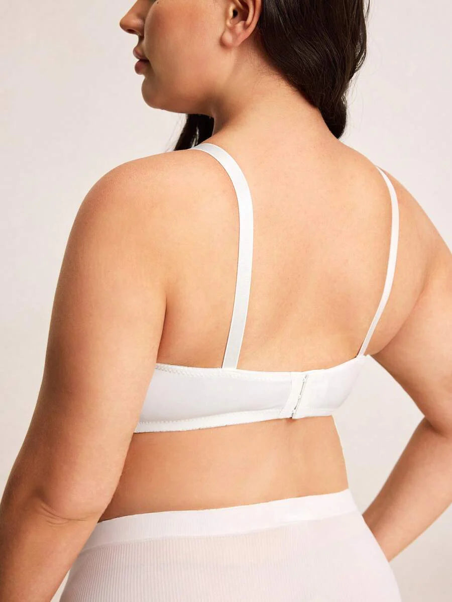 Plus Size Lace Nursing Bra - Hook Closure Underwire Lift Support, Breastfeeding Lingerie