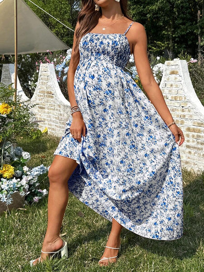 Women's Casual Ditsy Floral Maternity Strap Dress