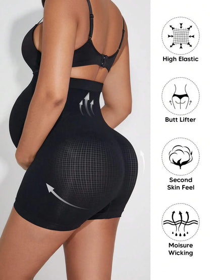 Maternity Shorts Over the Belly - Cycling Workout Yoga Casual Black Summer