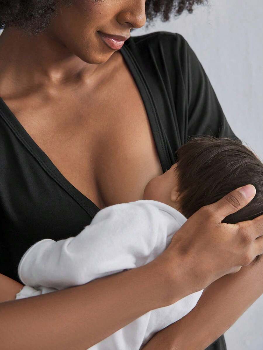 2-Pack Maternity Nursing Pajama Set Women Short Sleeve Button Front Lounge Sleepwear Set