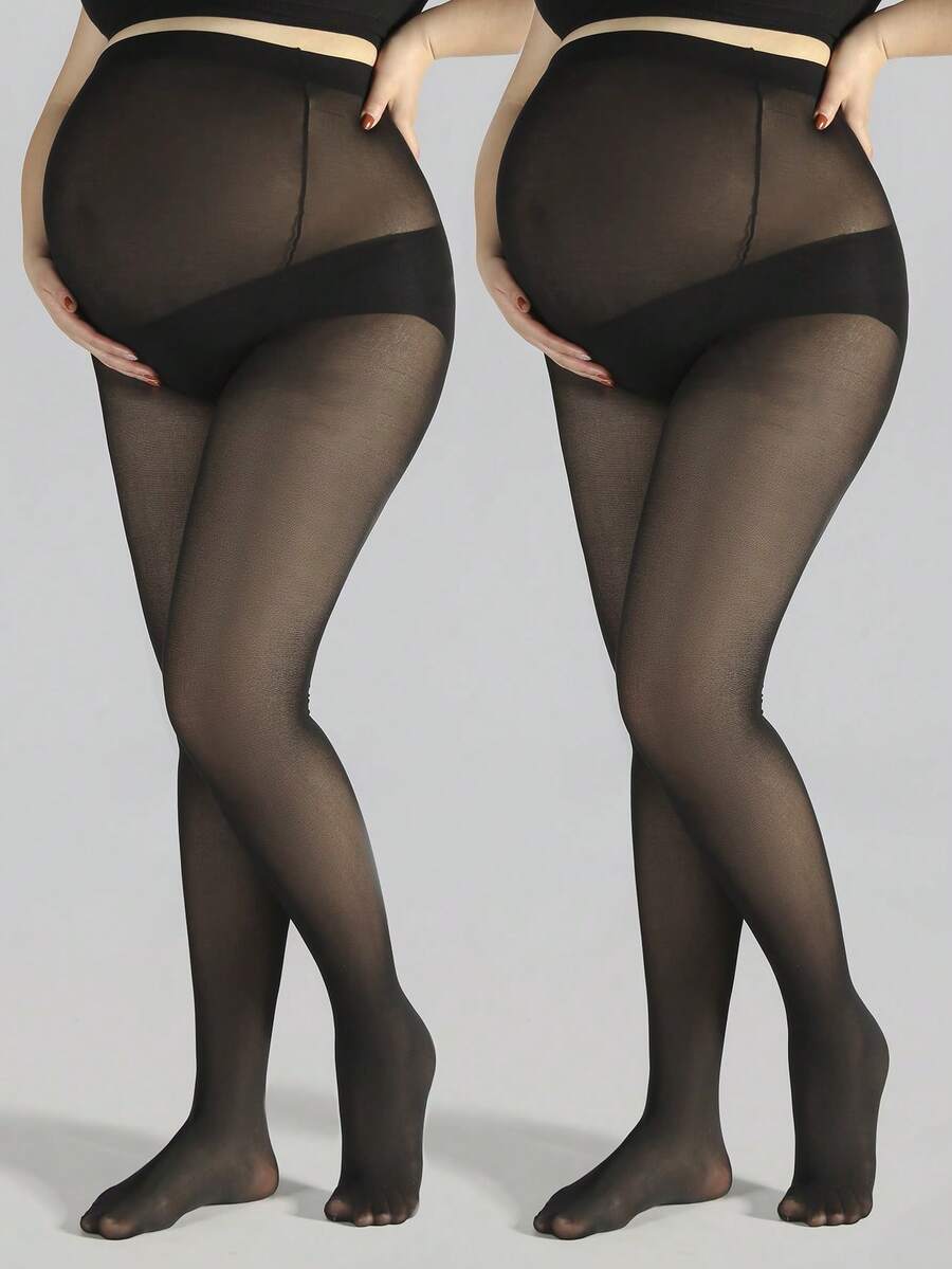 Maternity Leggings - High Elastic Skinny Thin Plus Size Stretch Pregnancy Tights, Fall Cozy