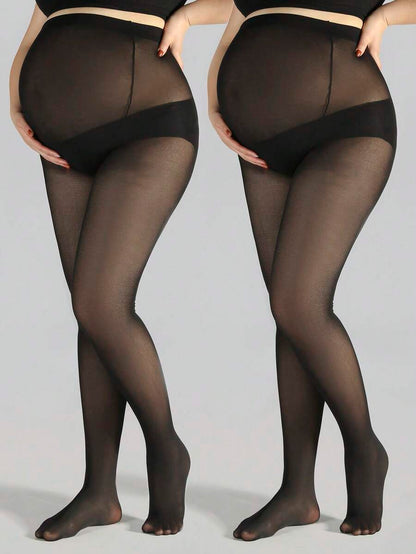 Maternity Leggings - High Elastic Skinny Thin Plus Size Stretch Pregnancy Tights, Fall Cozy