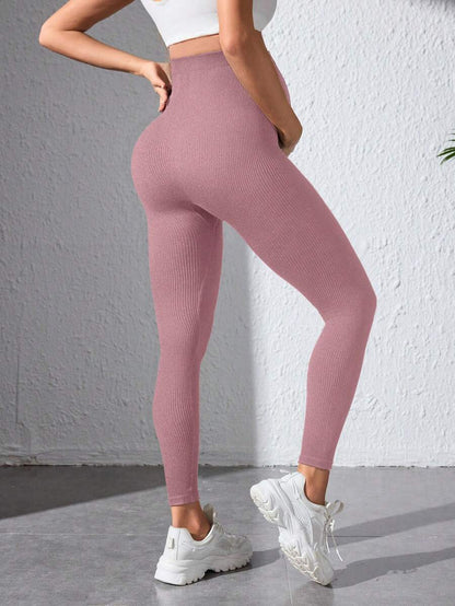 Maternity Sports Leggings - Seamless, High Waist, Cropped, Medium Stretch, Black