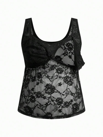 Women's Lace Nursing Undershirt - Soft Postpartum Maternity Camisole