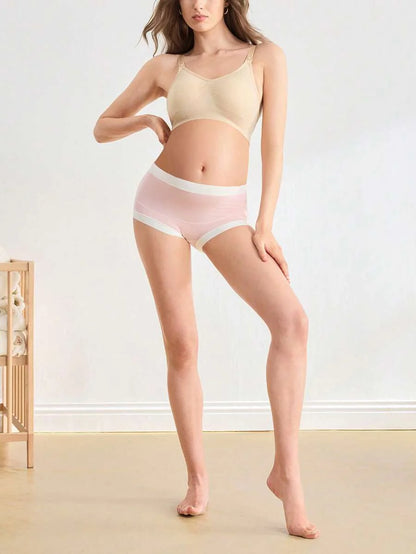 Maternity Underwear 2 Pack - High Waist Soft Hipster Briefs Over Bump Comfortable, Pregnancy