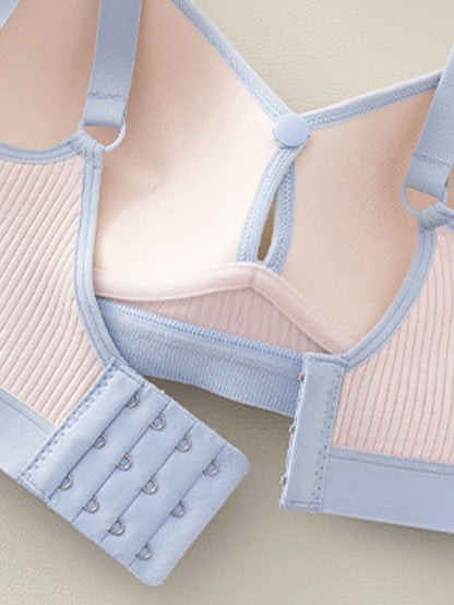 Maternity Nursing Bra 2 Pack - Wire-Free Front Closure Supportive Breathable, Postpartum