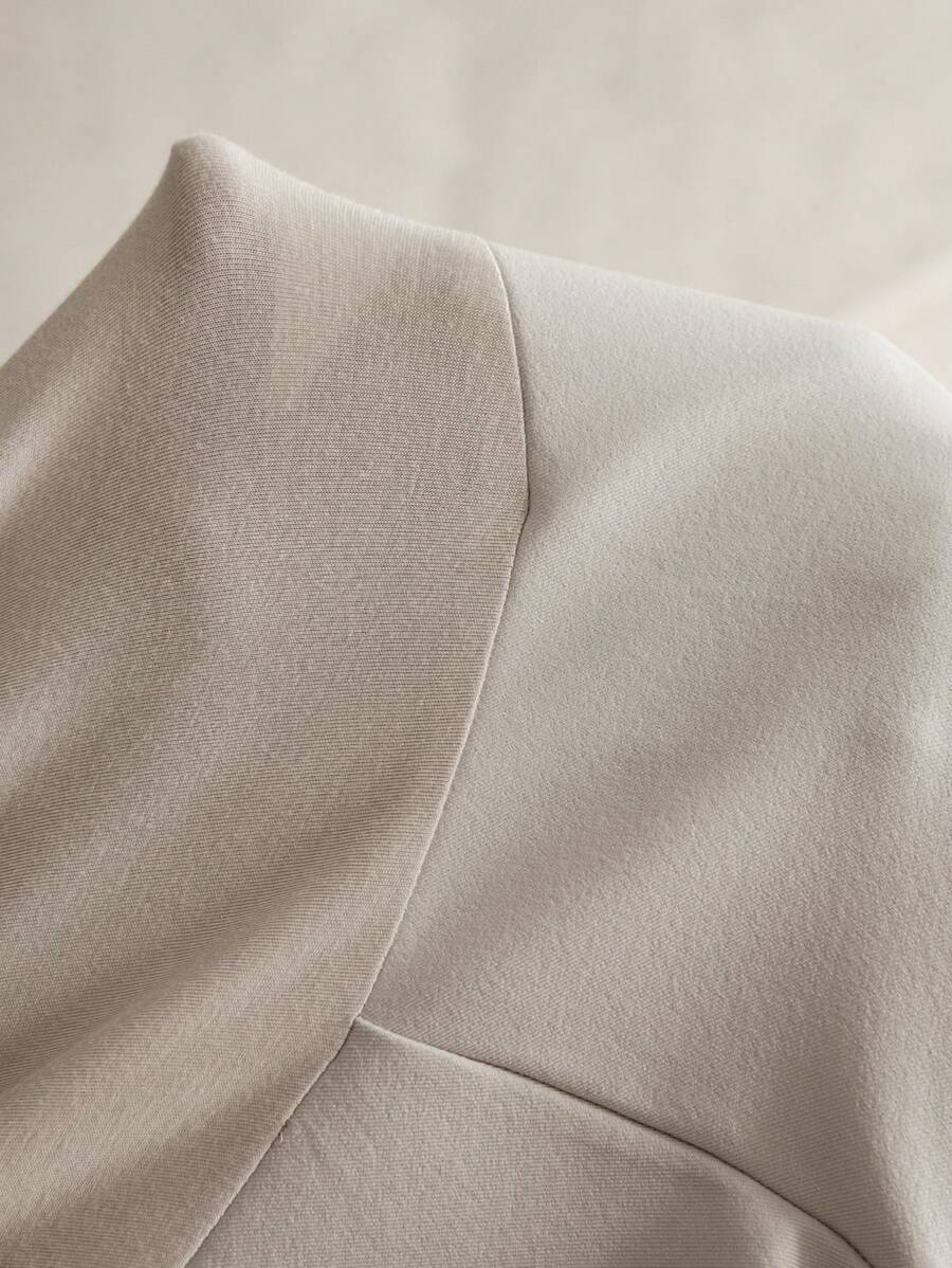 Maternity Tailored Office Pants - Adjustable Waist, Belly Support, Cropped, Khaki