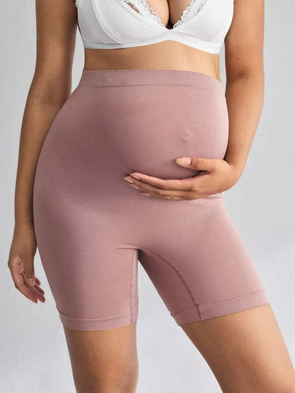 Maternity High Waisted Nursing Underwear in Dusty Pink - Seamless Comfort Soft Stretch Supportive Pregnancy Panties