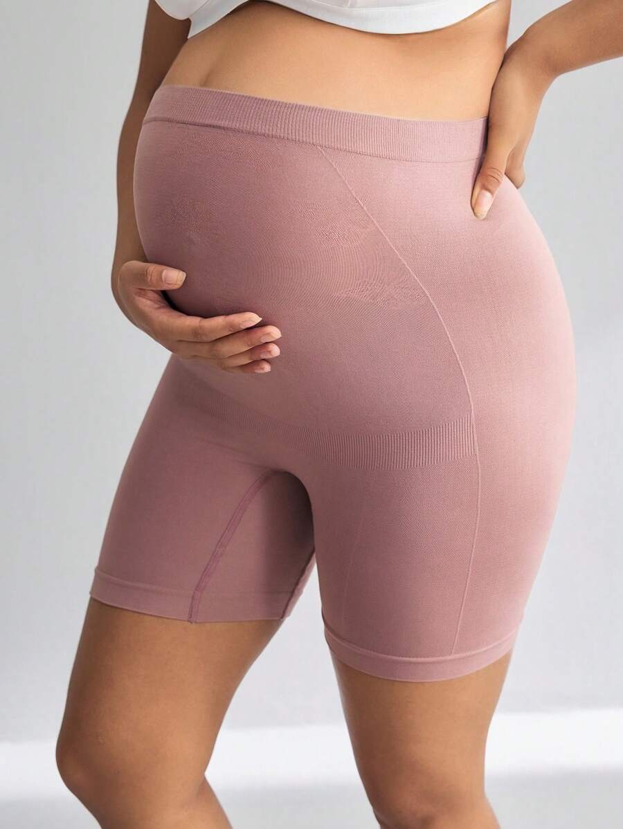 Maternity High Waisted Nursing Underwear in Dusty Pink - Seamless Comfort Soft Stretch Supportive Pregnancy Panties
