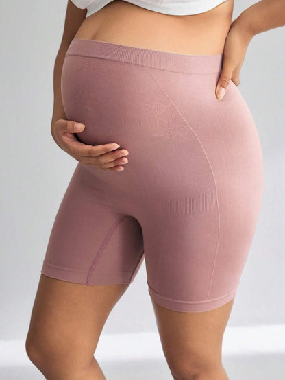 Maternity High Waisted Nursing Underwear in Dusty Pink - Seamless Comfort Soft Stretch Supportive Pregnancy Panties