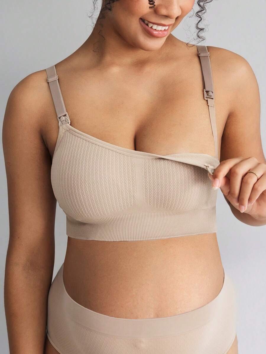 Maternity Seamless Nursing Bra Women Solid Color Comfortable Wireless Breastfeeding Support Bra