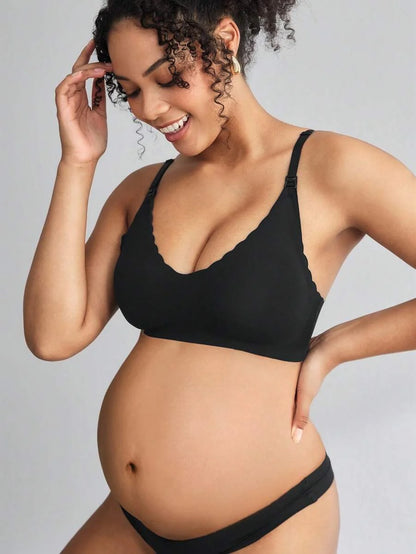 Maternity Wireless Nursing Bra Women Solid Color Seamless Comfortable Breastfeeding Support Bra