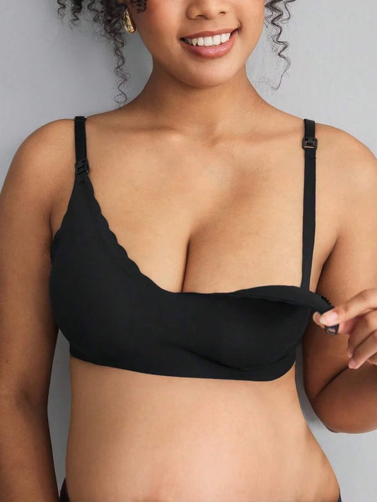 Maternity Wireless Nursing Bra Women Solid Color Seamless Comfortable Breastfeeding Support Bra