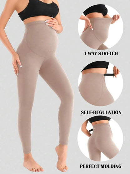 High Waist Maternity Leggings – Over Belly Active Running & Yoga Pants