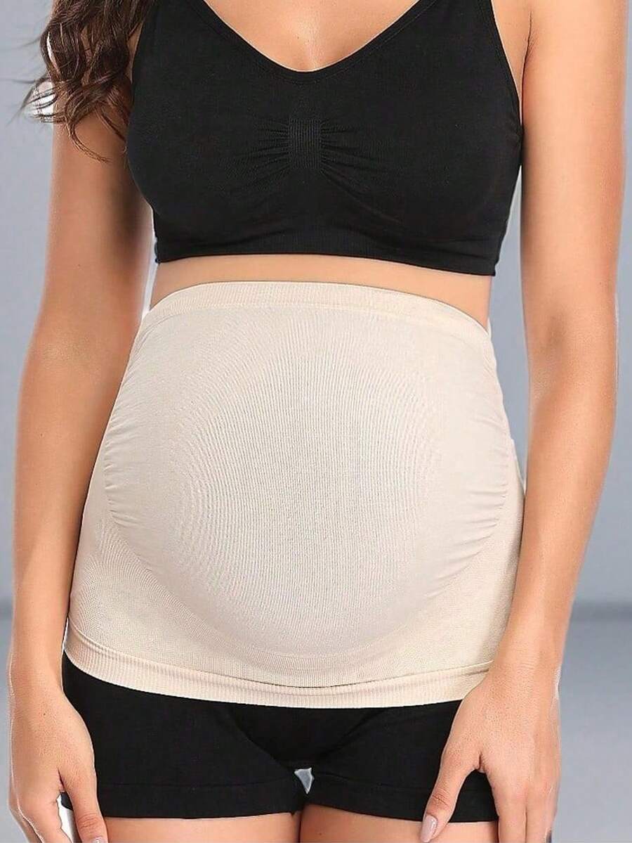 Plus Size Seamless Maternity Belly Band - Breathable Abdominal Support Belt for Pregnancy Yoga & Daily Activewear