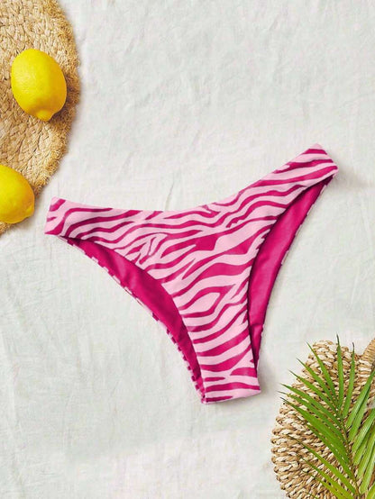 Bellisia Summer Beach Zebra Striped Underwire Bikini Set