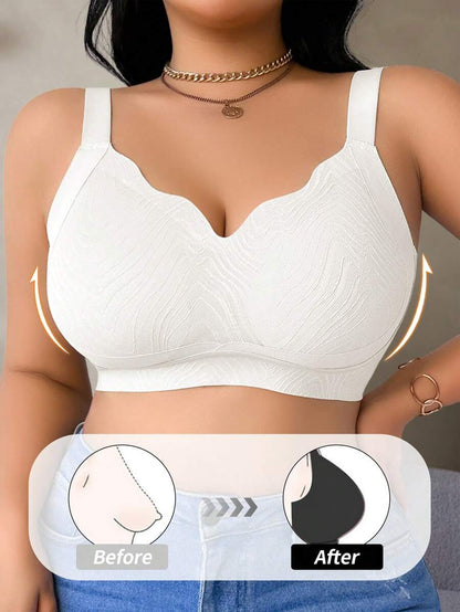 Women's Plus Size Seamless Wireless Bra - Comfortable Lifting Bralette