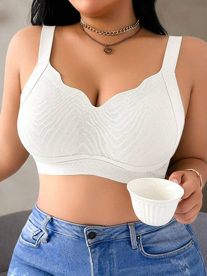 Women's Plus Size Seamless Wireless Bra - Comfortable Lifting Bralette