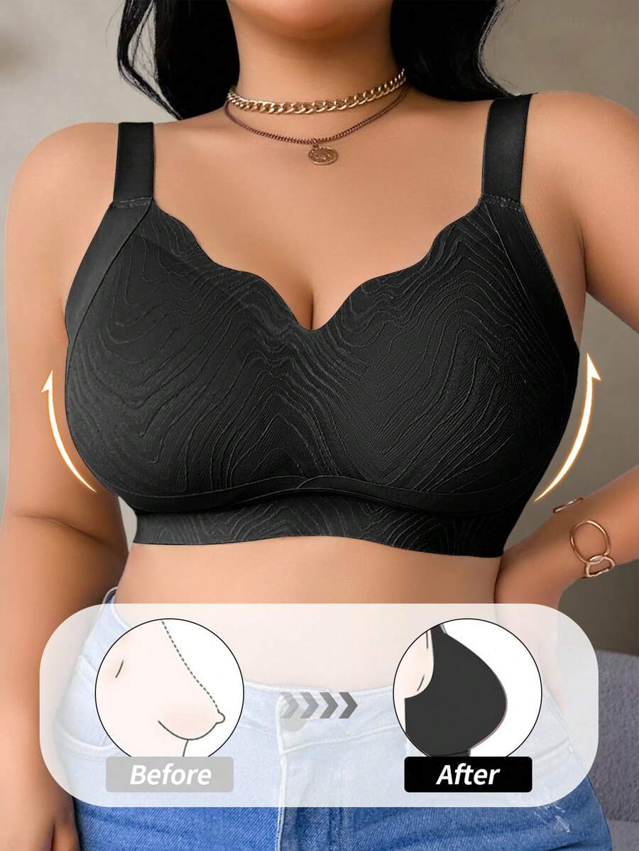 Women's Plus Size Seamless Wireless Bra - Comfortable Lifting Bralette