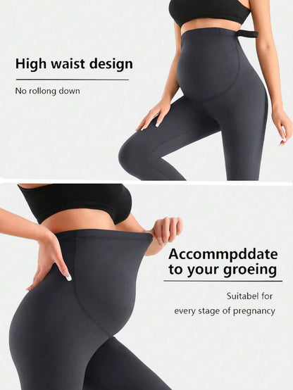 Women’s Maternity Leggings Over the Belly – Full Length Yoga & Workout Pants