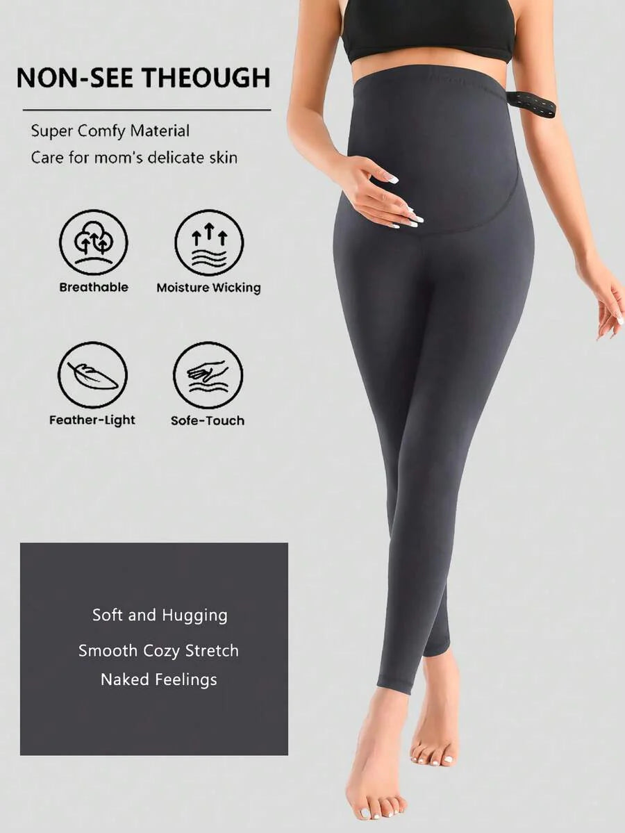 Pregnancy Workout Leggings for Women – High Waist Full Length Active Pants