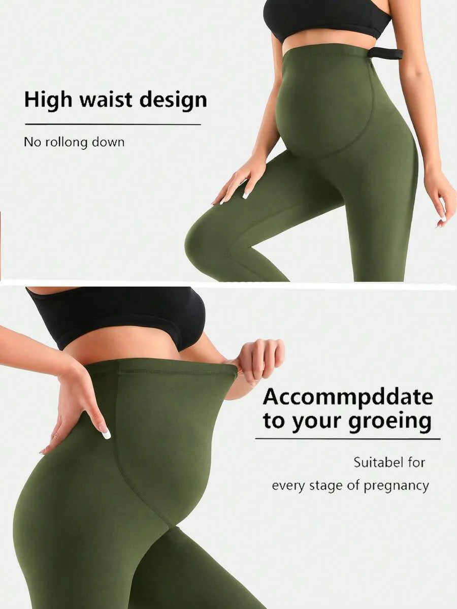 Pregnancy Workout Leggings for Women – High Waist Full Length Active Pants