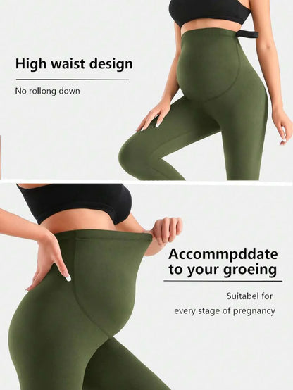 Pregnancy Workout Leggings for Women – High Waist Full Length Active Pants
