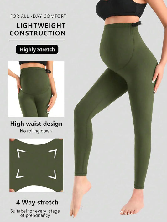 Pregnancy Workout Leggings for Women – High Waist Full Length Active Pants