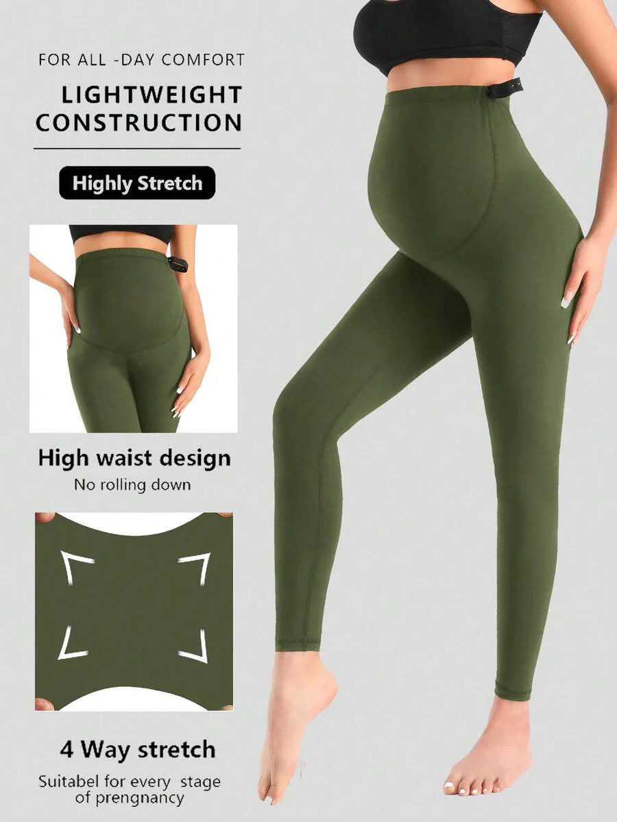 Maternity Over the Bump Yoga Pants | Full Length Pregnancy Leggings