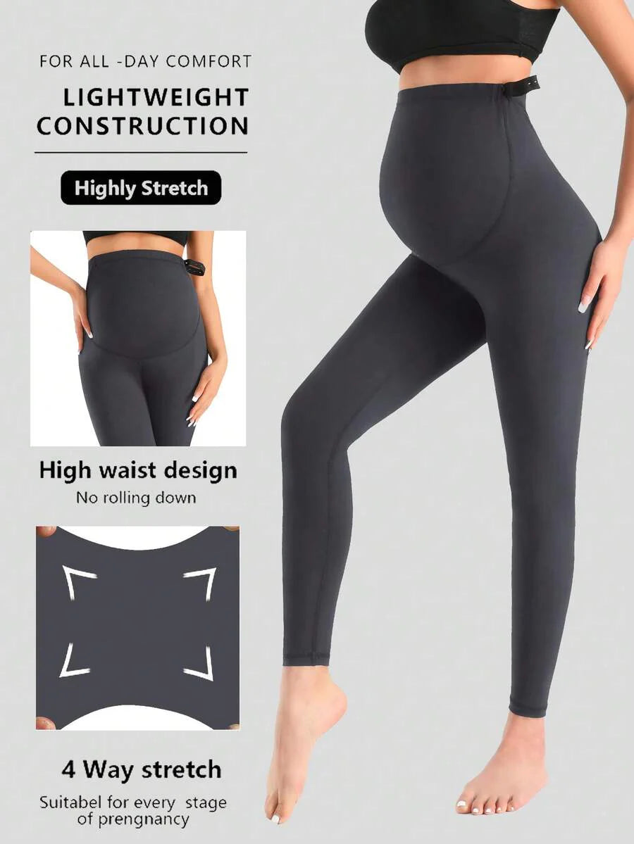 High Waist Maternity Leggings – Over Belly Active Running & Yoga Pants