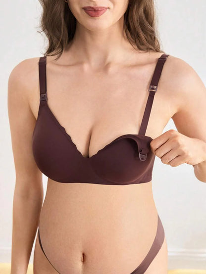 Maternity Jelly Style Nursing Bra Women Solid Color Comfortable Wireless Breastfeeding Support Bra