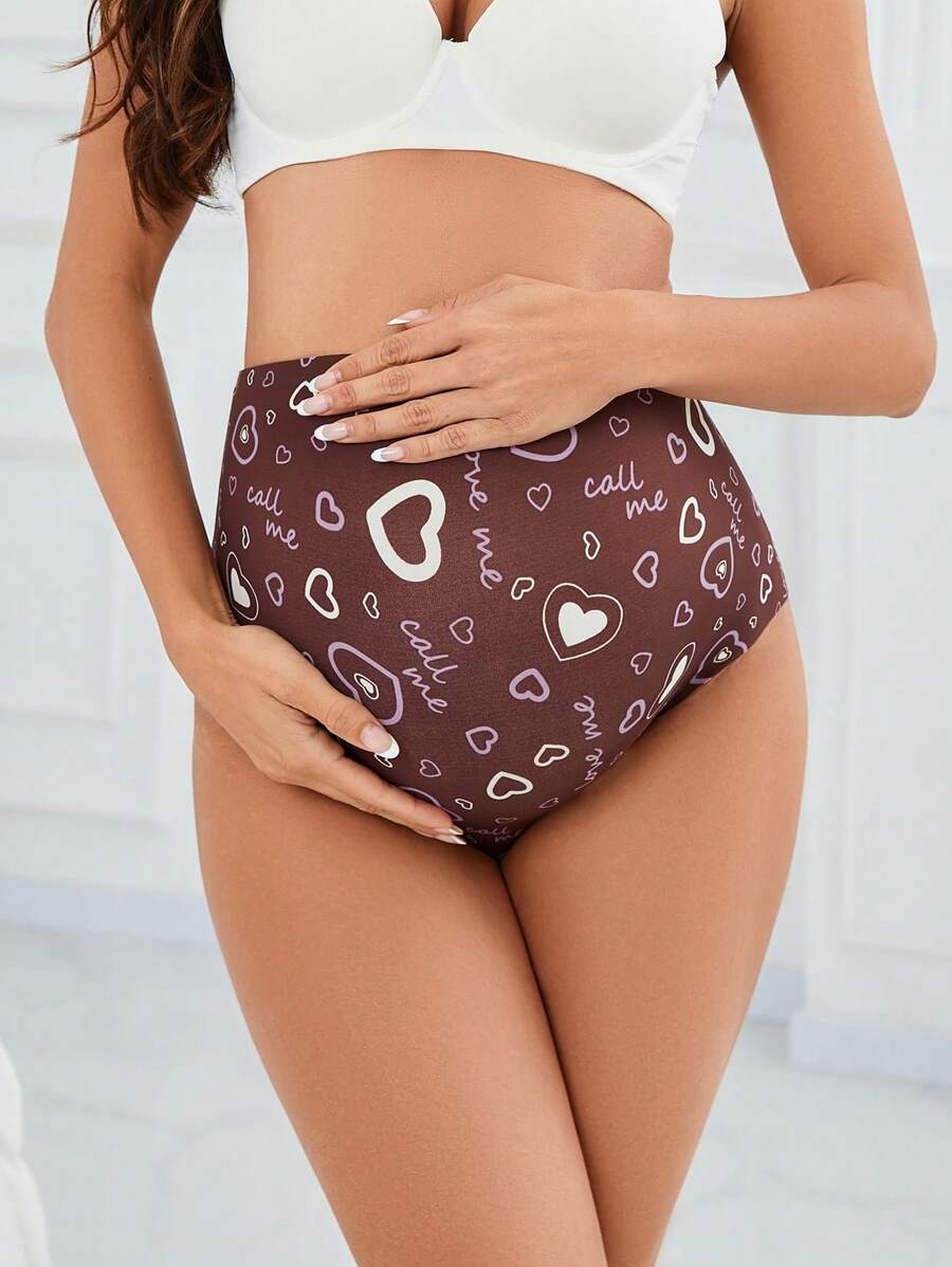 Maternity Underwear Set 3 Pack - Seamless Solid Color and Printed Pregnancy Briefs