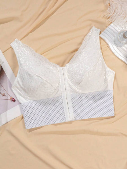 Women's Plus Size Lace Patchwork Shaping Camisole - Sexy Solid Color Body Shaper