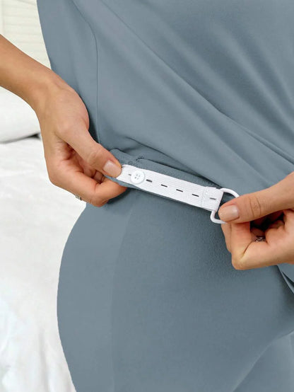 Maternity Button Front Shirt and Pants Loungewear Set Women Casual Sleepwear