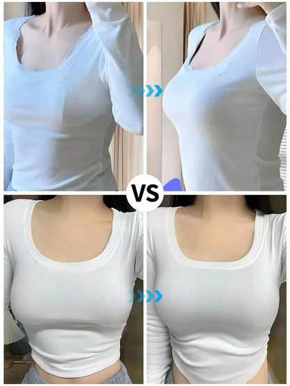 Women's Plus Size Seamless Padded Wireless Bra - Gray Lift & Support Bralette